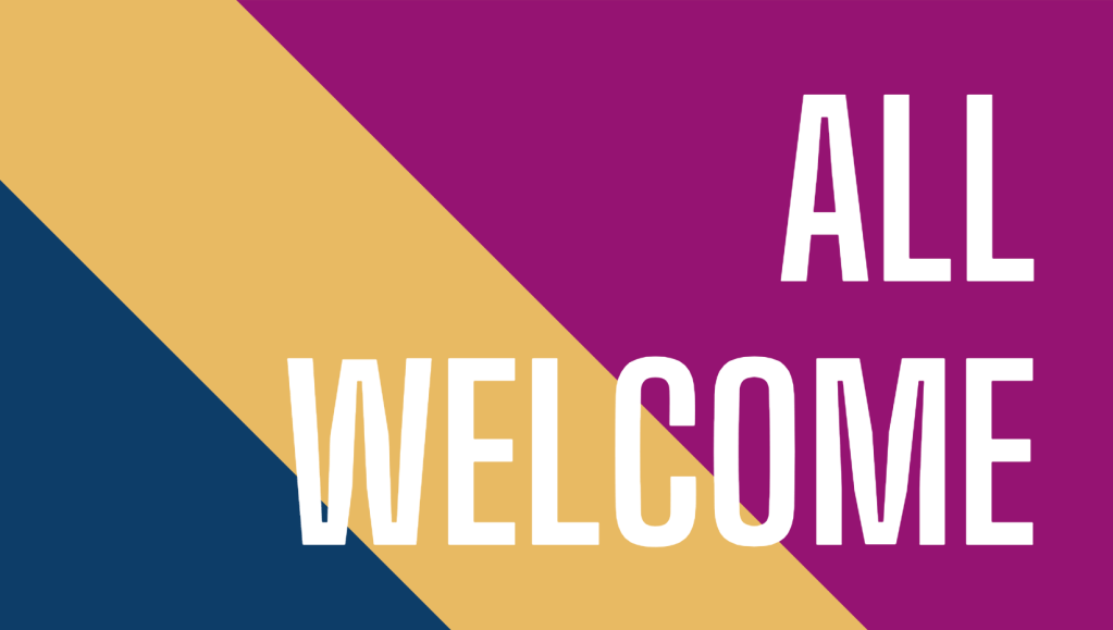 a welcome banner