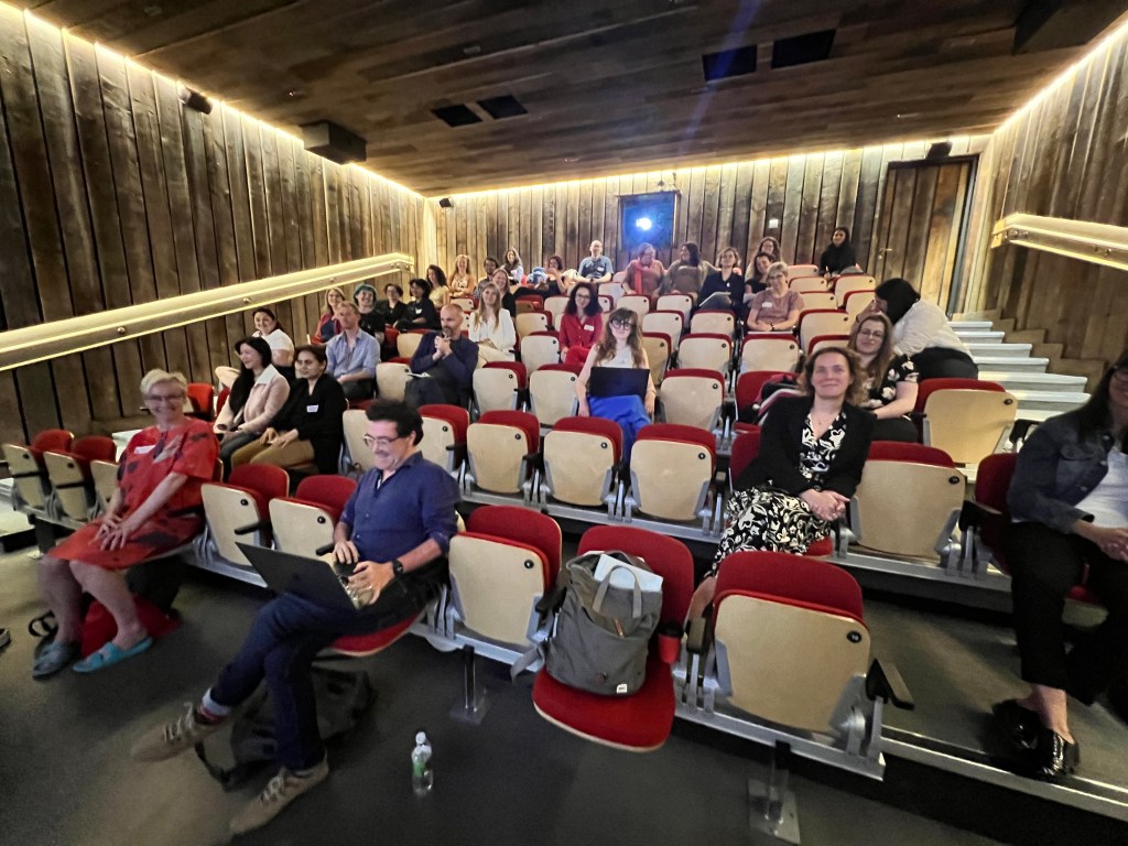 A picture of the audience in HES The Engine Shed auditorium at the BAECRN Scottish Showcase