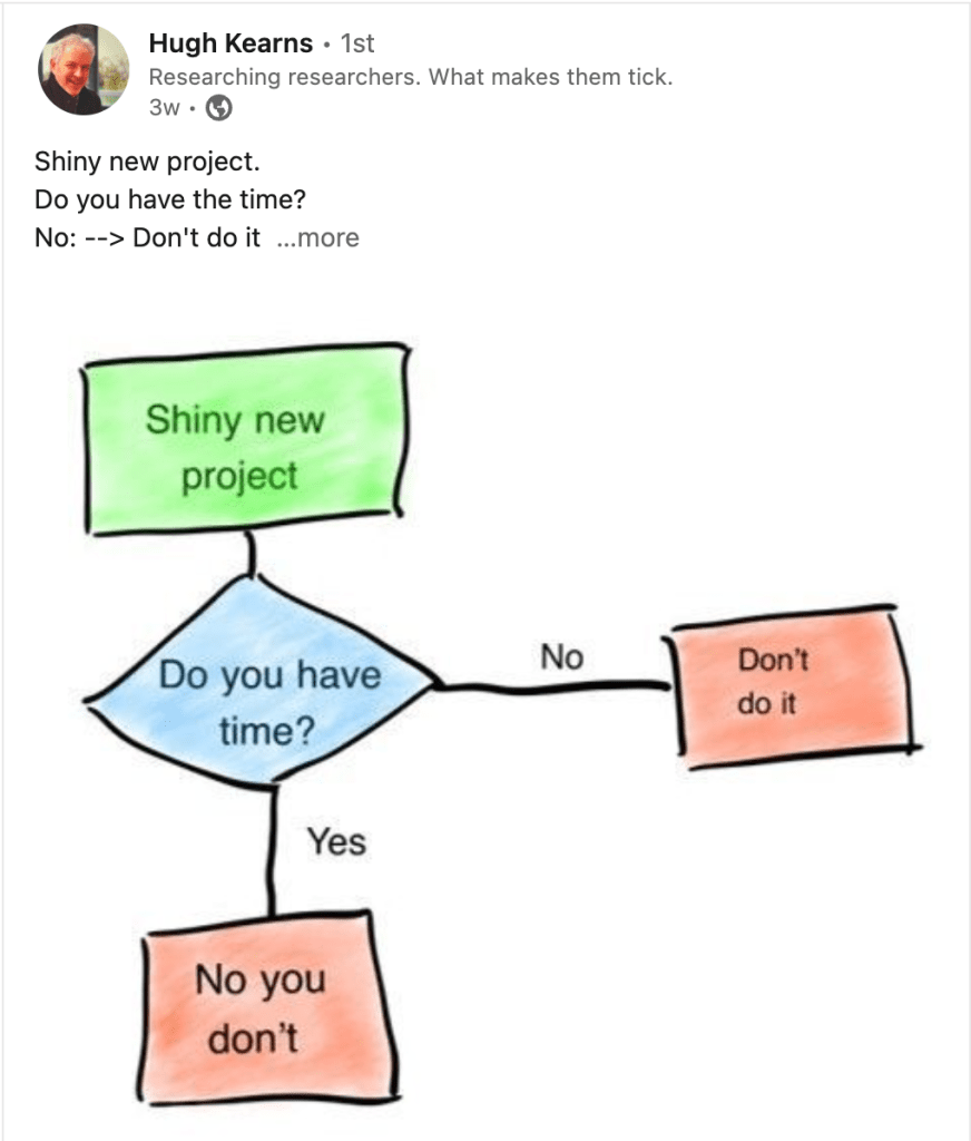 Screenshot of the hyperlinked LinkedIn post.